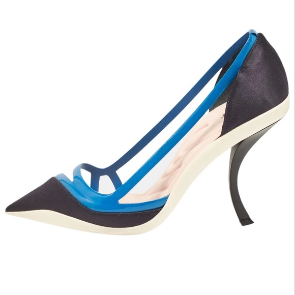 💕SOLD 💕Dior Vintage Satin/Patent Leather Heels - Picture 2 of 5